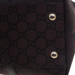 مملوكة مسبقًا Gucci Brown GG Nylon and Leather Tote