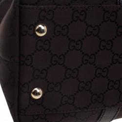 مملوكة مسبقًا Gucci Brown GG Nylon and Leather Tote