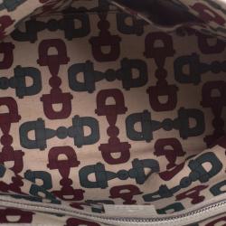Pre Owned Gucci Beige GG Canvas Mini Jolicoeur Web Tote