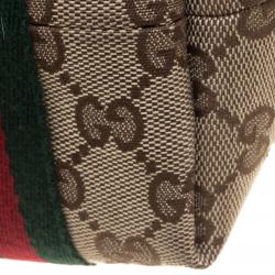 Pre Owned Gucci Beige GG Canvas Mini Jolicoeur Web Tote