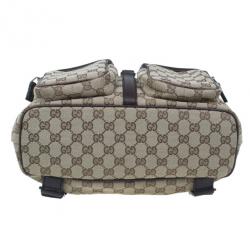 Pre Owned Gucci Brown Original GG Embossed Monogram Canvas Backpack