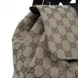 Pre Owned Gucci Brown Original GG Embossed Monogram Canvas Backpack