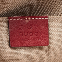 Pre Owned Gucci Red Microguccissima Leather Mini Nice Dome Bag
