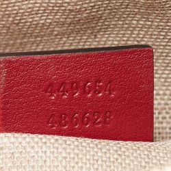 Pre Owned Gucci Red Microguccissima Leather Mini Nice Dome Bag