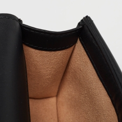 Pre Owned Gucci Black Leather and Velvet Super Mini Dionysus Crystals Chain Bag