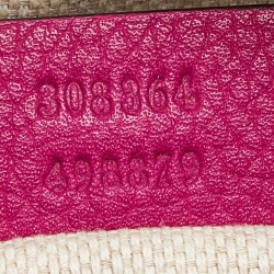 Pre Owned Gucci Pink Grained Leather Small Soho Disco Crossbody Bag