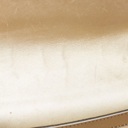 Gucci Metallic Beige Guccissima Leather Medium Emily Chain Shoulder Bag