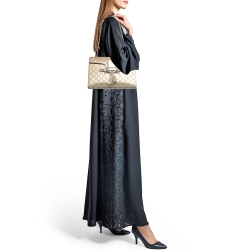 Gucci Metallic Beige Guccissima Leather Medium Emily Chain Shoulder Bag