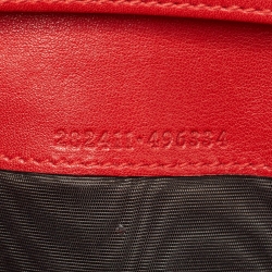 Pre Owned Gucci Red Guccissima Leather Logo French Wallet