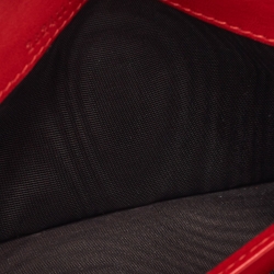 Pre Owned Gucci Red Guccissima Leather Logo French Wallet
