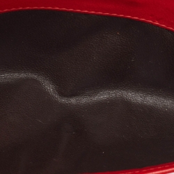 Pre Owned Gucci Red Guccissima Leather Logo French Wallet