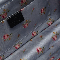 Pre Owned Gucci Green/Red Glazed Wicker Small Cestino Shoulder Bag