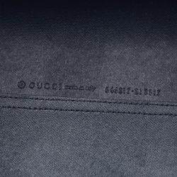 Pre Owned Gucci Navy Blue/Beige GG Supreme Canvas Medium Blooms Reversible Tote