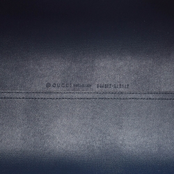 Pre Owned Gucci Navy Blue/Beige GG Supreme Canvas Medium Blooms Reversible Tote