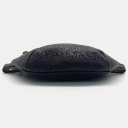 مملوكة مسبقًا Gucci Black Leather Logo Small Belt Bag