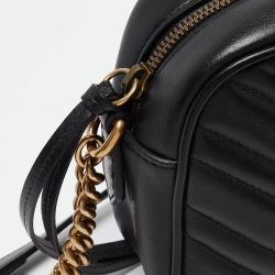 Pre Owned حقيبة كتف غوتشي جي جي مارمونت جلد ماتيلاسيه أحمر صغيرة