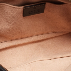 Pre Owned حقيبة كتف غوتشي جي جي مارمونت جلد ماتيلاسيه أحمر صغيرة