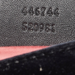 مملوكة مسبقًا Gucci Black Matelassé Velvet Mini GG Marmont Shoulder Bag