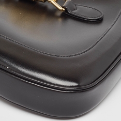 Pre Owned Gucci Black Glossy Leather Small Jackie 1961 Hobo