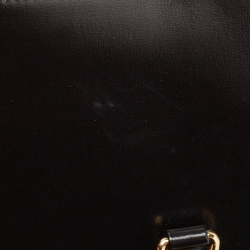 Pre Owned Gucci Black Glossy Leather Small Jackie 1961 Hobo