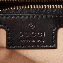 Pre Owned Gucci Black Glossy Leather Small Jackie 1961 Hobo