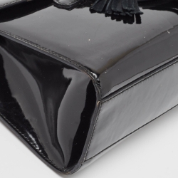 Pre Owned Gucci Black Patent Leather Medium Emily Chain Shoulder Bag