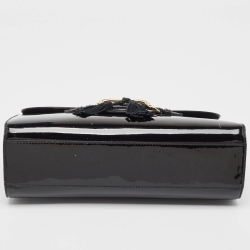 Pre Owned Gucci Black Patent Leather Medium Emily Chain Shoulder Bag