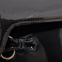 Pre Owned Gucci Black Patent Leather Medium Emily Chain Shoulder Bag