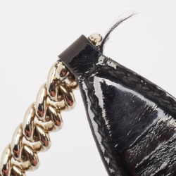 Pre Owned Gucci Black Patent Leather Medium Emily Chain Shoulder Bag