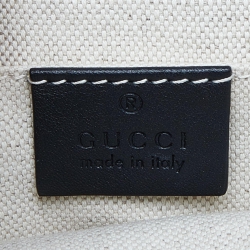 Pre Owned Gucci Black Leather Large Dionysus Bamboo Top Handle Bag