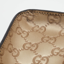 Pre Owned Gucci Light Gold Guccissima Leather Medium Emily Chain Shoulder Bag