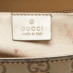 Pre Owned Gucci Light Gold Guccissima Leather Medium Emily Chain Shoulder Bag