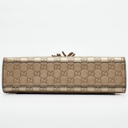 Pre Owned Gucci Light Gold Guccissima Leather Medium Emily Chain Shoulder Bag