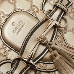 Pre Owned Gucci Light Gold Guccissima Leather Medium Emily Chain Shoulder Bag