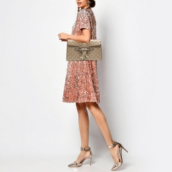 Pre Owned Gucci Light Gold Guccissima Leather Medium Emily Chain Shoulder Bag