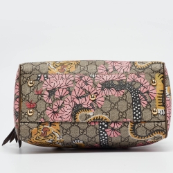 مملوكة مسبقًا Gucci Multicolor Animal Printed Coated Canvas and Leather Joy Boston Bag