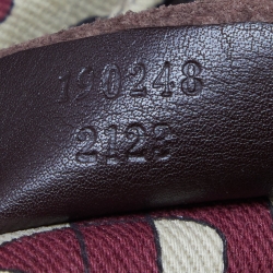 Pre Owned حقيبة يد غوتشي جلد بني داكن حلقة حرف D