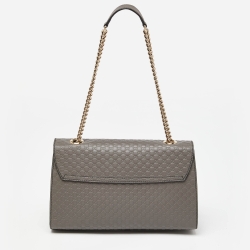 Gucci Grey Microguccissima Leather Medium Emily Chain Shoulder Bag