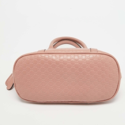 Pre Owned Gucci Light Pink Microguccissima Leather Small Dome Bag