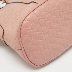 Pre Owned Gucci Light Pink Microguccissima Leather Small Dome Bag