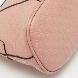 Pre Owned Gucci Light Pink Microguccissima Leather Small Dome Bag