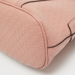 Pre Owned Gucci Light Pink Microguccissima Leather Small Dome Bag