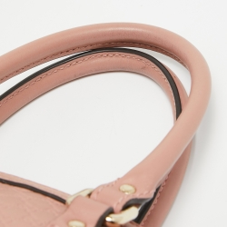 Pre Owned Gucci Light Pink Microguccissima Leather Small Dome Bag