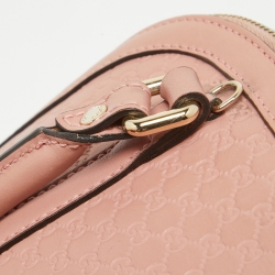 Pre Owned Gucci Light Pink Microguccissima Leather Small Dome Bag