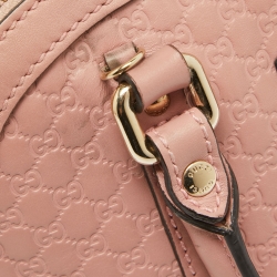 Pre Owned Gucci Light Pink Microguccissima Leather Small Dome Bag