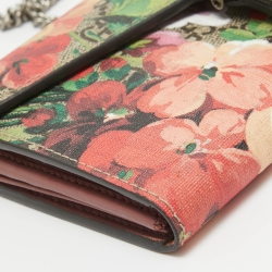 Pre Owned Gucci Multicolor GG Supreme Blooms Canvas Dionysus Wallet on Chain