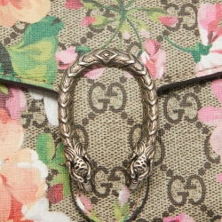 Pre Owned Gucci Multicolor GG Supreme Blooms Canvas Dionysus Wallet on Chain