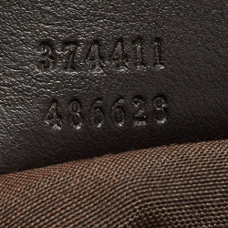 Pre Owned Gucci Dark Brown Guccissima Leather Zip Messenger Bag