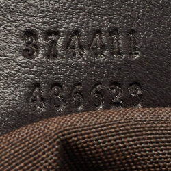 Pre Owned Gucci Dark Brown Guccissima Leather Zip Messenger Bag