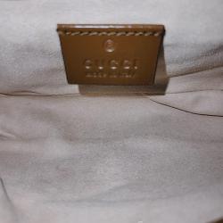 Pre Owned Gucci Brown Leather Super Mini Crossbody Bag